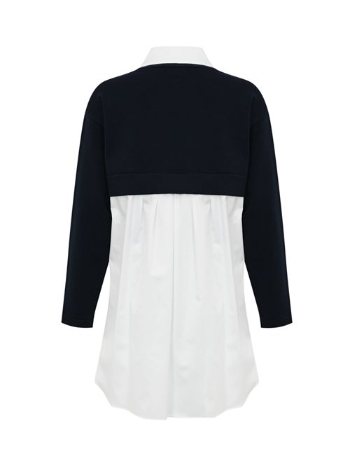 Abito in maglia di viscosa e popeline Elisabetta Franchi | AM09T56E2EF7